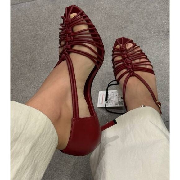 ZARA Strappy Heeled Sandals NWT - Picture 4 of 16